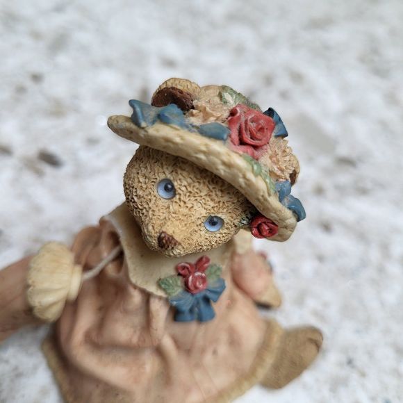 Rare Teddy Figurines with Stringed head and arms.  Striking blue eyese. Numbered - Picture 1 of 4